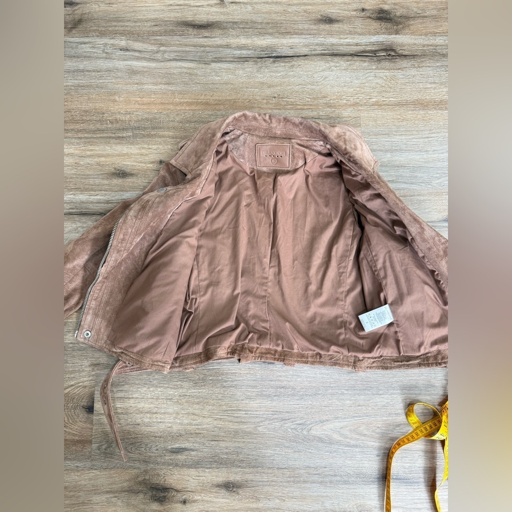BLANKNYC Morning Suede Moto Jacket French Taupe Sz S - Picture 11 of 11